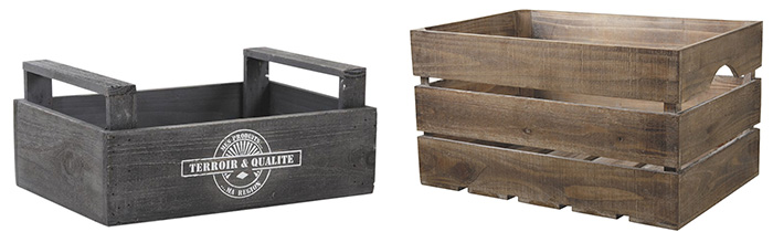 Caisse rangement en bois pour le jardin