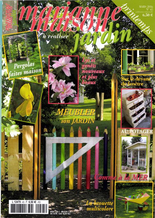 Couverture Mars 2016 -de Marianne Maison Jardin - Jardindéco.com dans la presse 