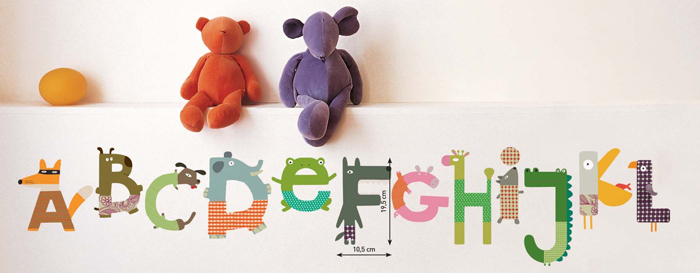 Sticker chambre enfant Alphabet