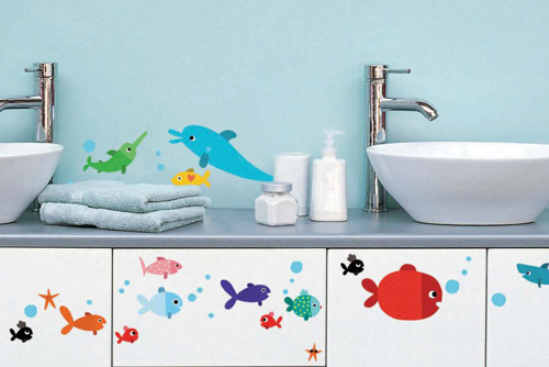 Sticker chambre enfant salle de bain