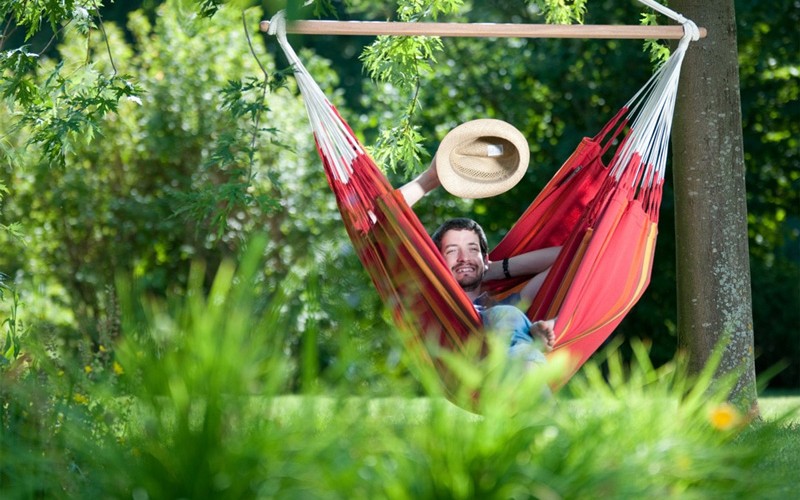 Chaise hamac pour le jardin, la terrasse ou l'intérieur
