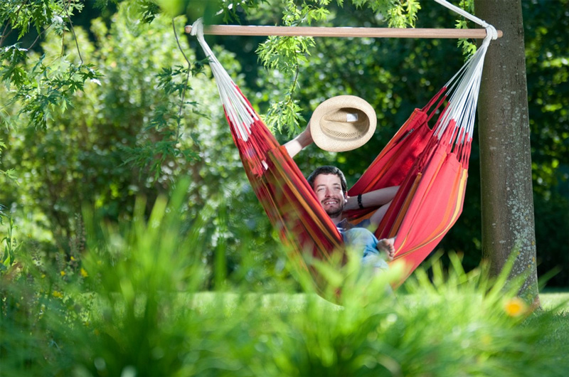 Chaise hamac pour le jardin, la terrasse ou l'intérieur