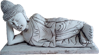 Statue de jardin en pierre Bouddha
