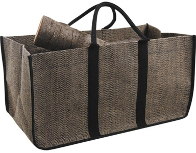 Sac à buches déco en jute