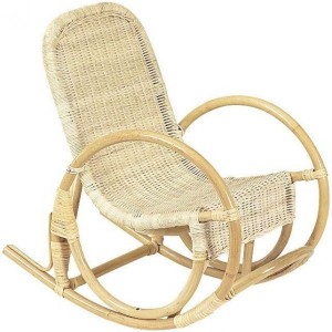 chaise véranda rocking-chair en rotin